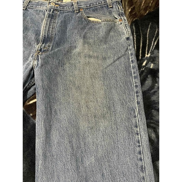 Levis 550 Jeans Mens 42x30 Blue Denim Relaxed Fit Tapered Leg Light Wash Zip Fly - Picture 8 of 10